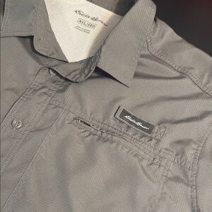 Eddie Bauer Men's Charcoal performance fishing Shirt